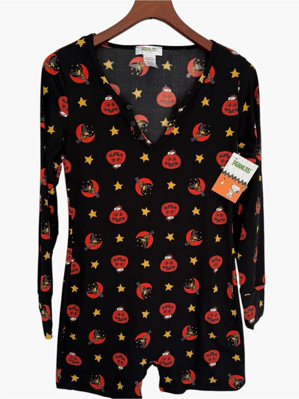 NWT PEANUTS Halloween Romper, Medium